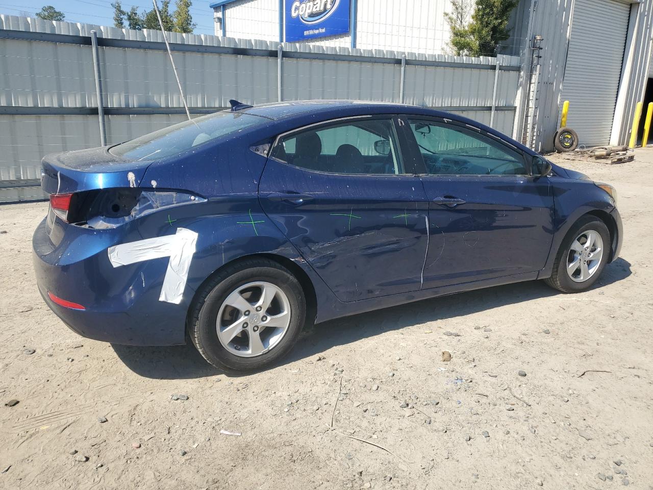 2015 Hyundai Elantra VIN 5NPDH4AE2FH622266 Copart auction photo, side / rear end damage thumbnail 3