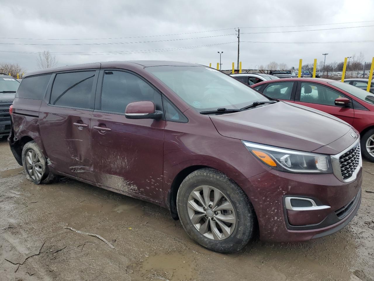 2020 KIA Sedona VIN KNDMB5C15L6605842 Copart auction photo, side / rear end damage thumbnail 4