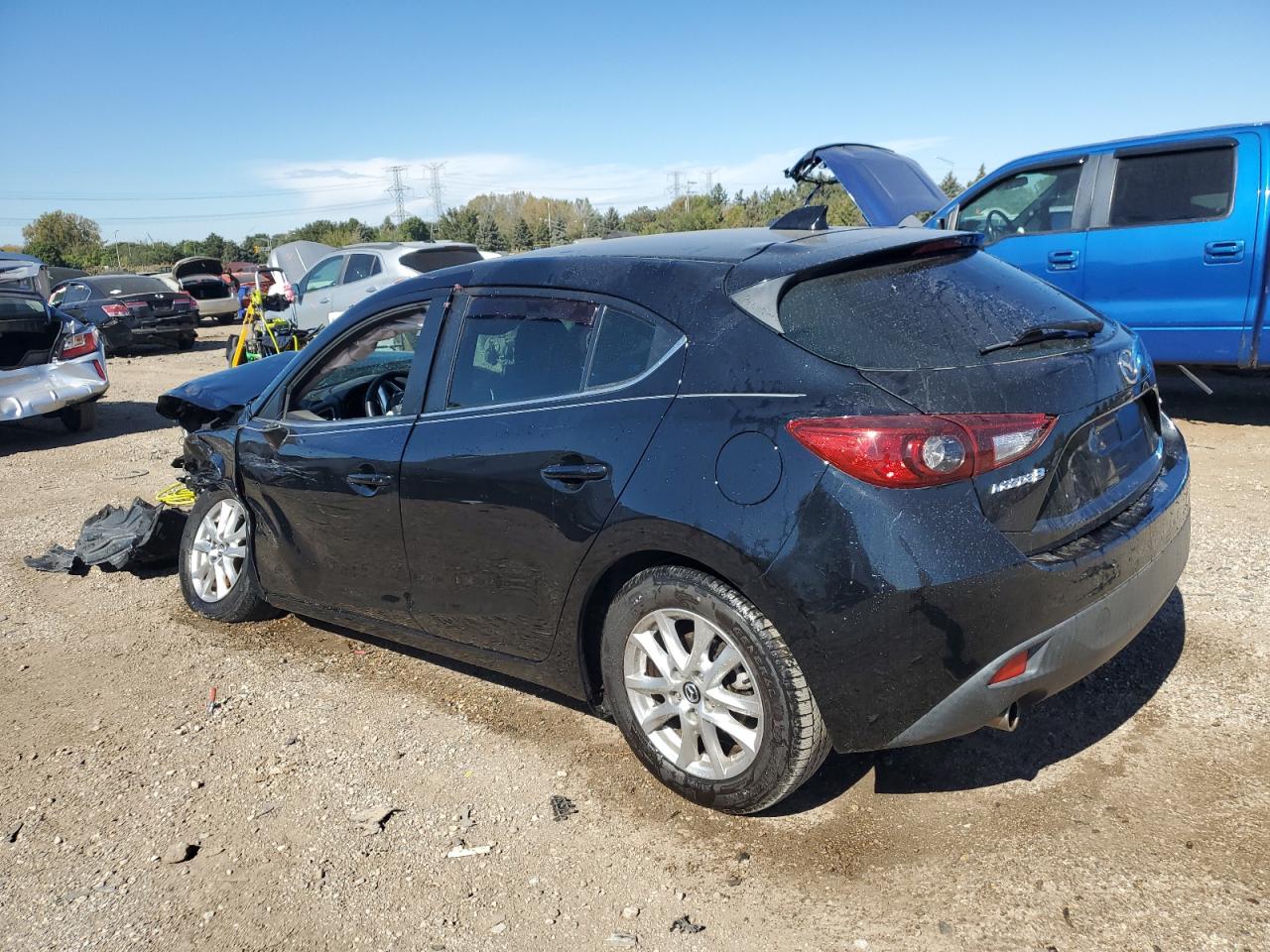 2016 Mazda 3 VIN 3MZBM1M71GM247798 Copart auction photo, front end / side damage thumbnail 2