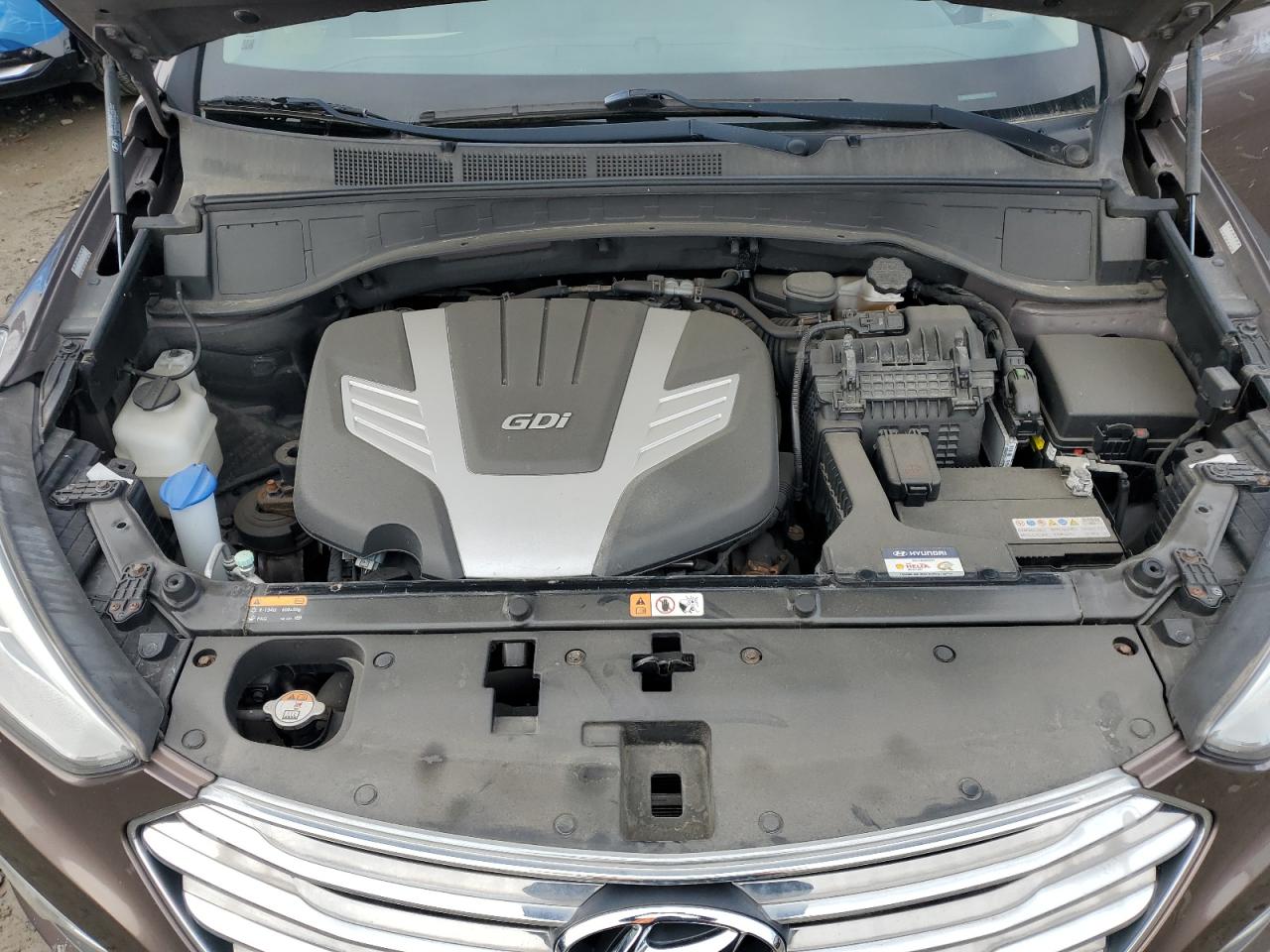 2015 Hyundai Santa Fe VIN KM8SRDHFXFU107374 Copart auction photo, side / minor dent/scratches damage thumbnail 12