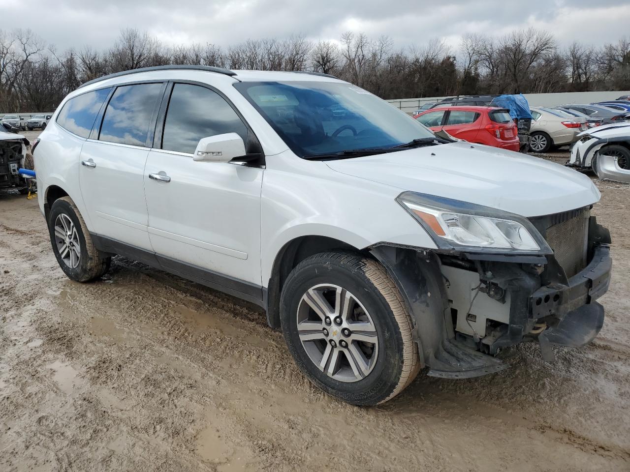 2017 Chevrolet Traverse VIN 1GNKRHKD9HJ345067 Copart auction photo, front end / side damage thumbnail 4
