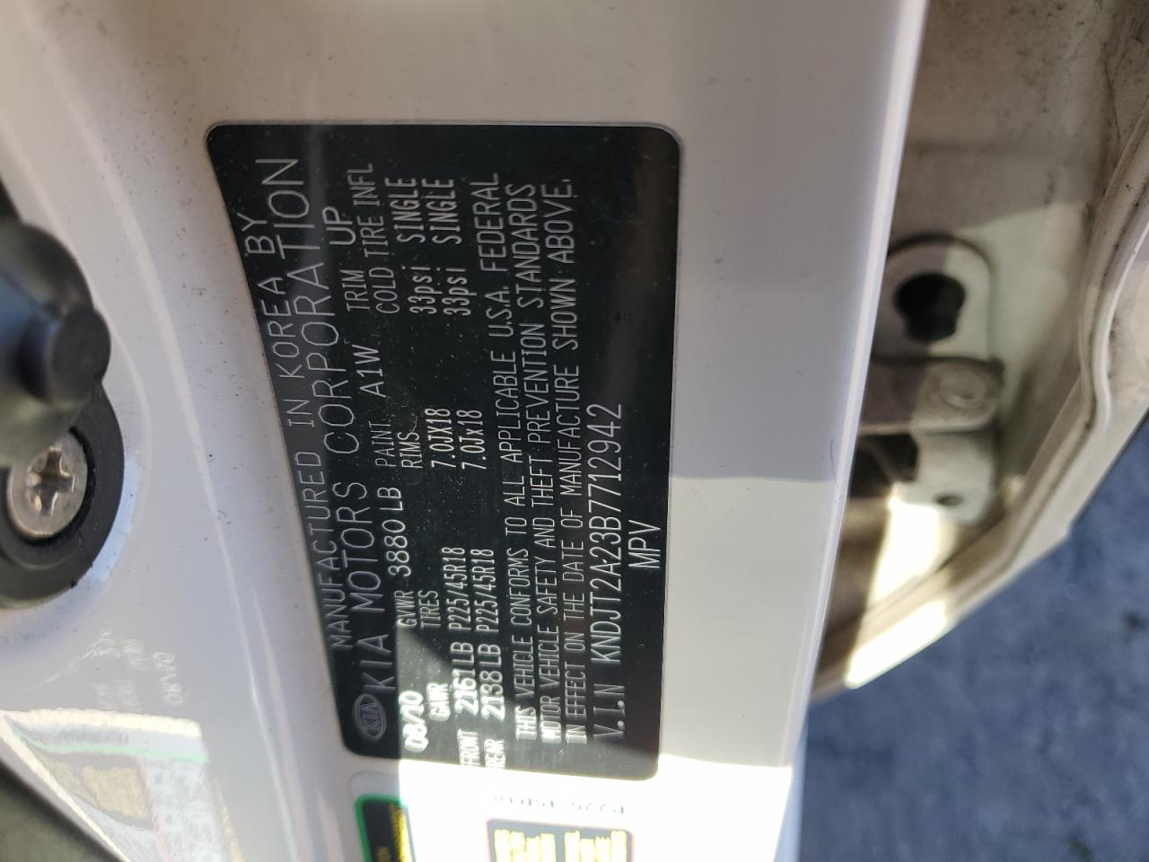 2011 KIA Soul VIN KNDJT2A23B7712942 Copart auction photo, front end damage thumbnail 15