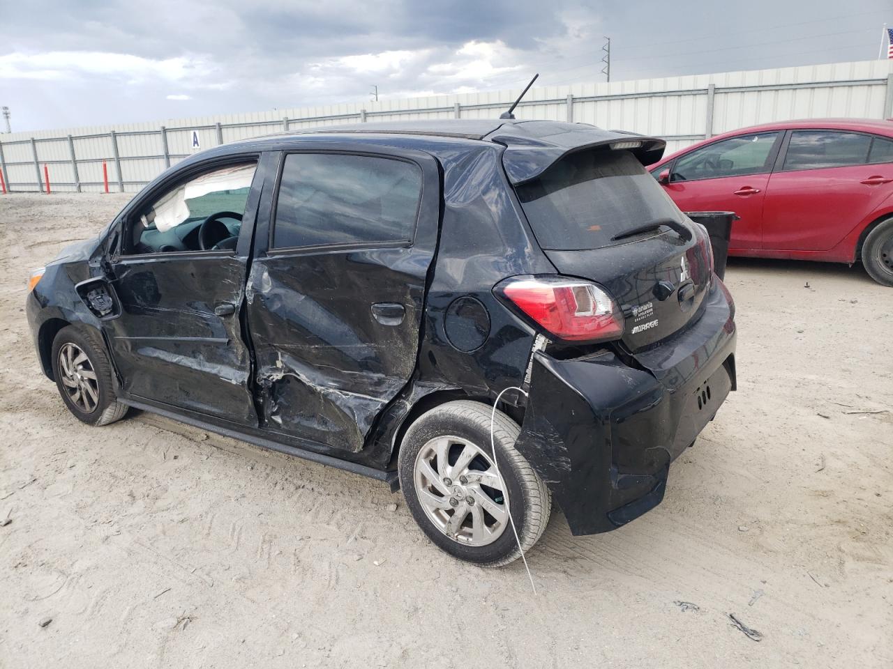 2022 Mitsubishi Mirage VIN ML32AUHJ8NH007378 Copart auction photo, all over damage thumbnail 2