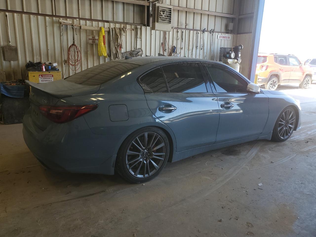 2021 Infiniti Q50 VIN JN1FV7DR8MM881044 Copart auction photo, vandalism / minor dent/scratches damage thumbnail 3