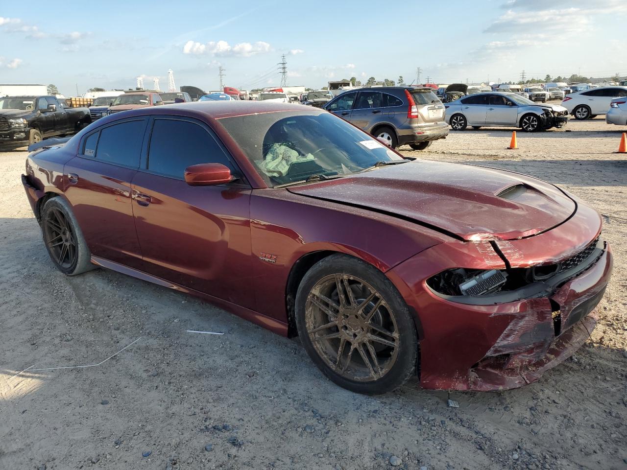 2021 Dodge Charger VIN 2C3CDXGJ7MH581642 Copart auction photo, front end / rear end damage thumbnail 4