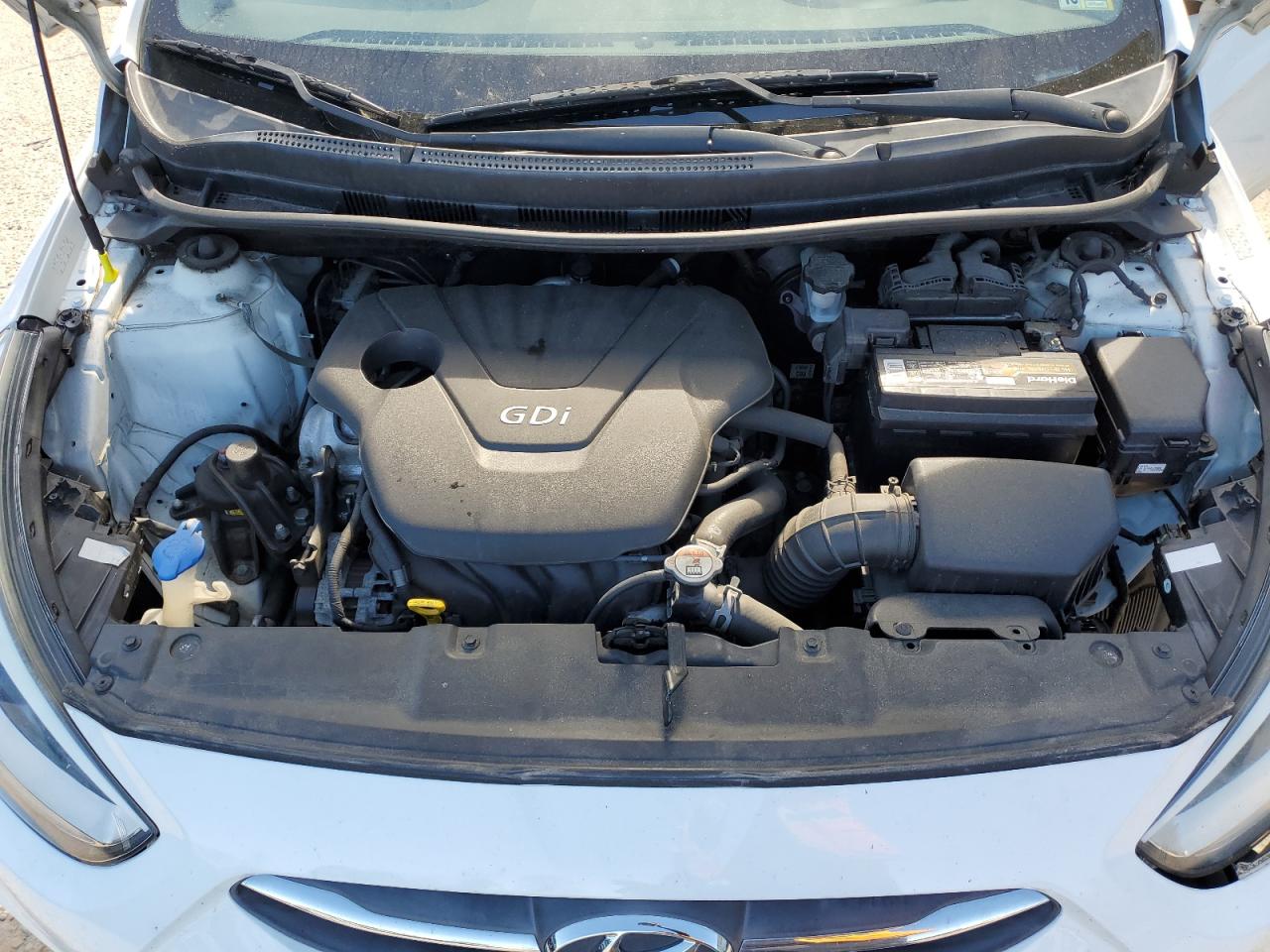 2015 Hyundai Accent VIN KMHCU4AEXFU806119 Copart auction photo, front end / side damage thumbnail 13