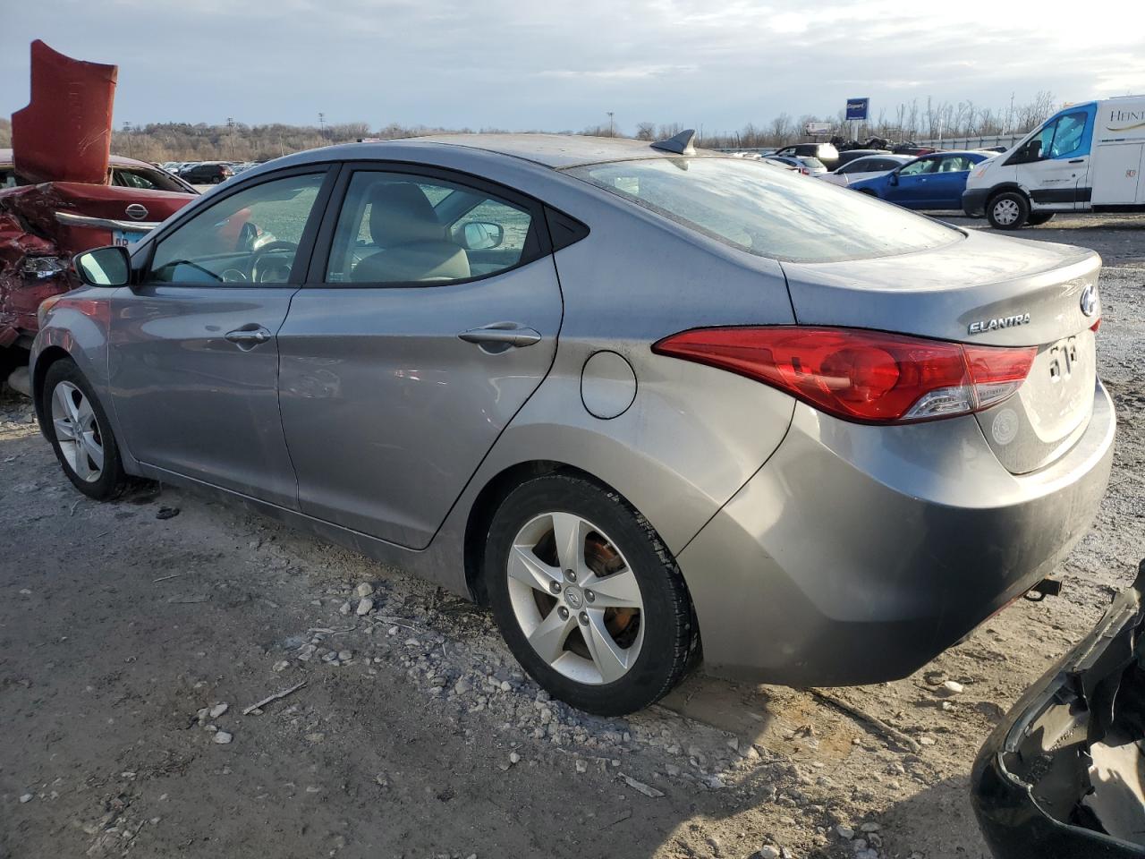 2012 Hyundai Elantra VIN KMHDH4AE1CU299275 Copart auction photo, front end damage thumbnail 2