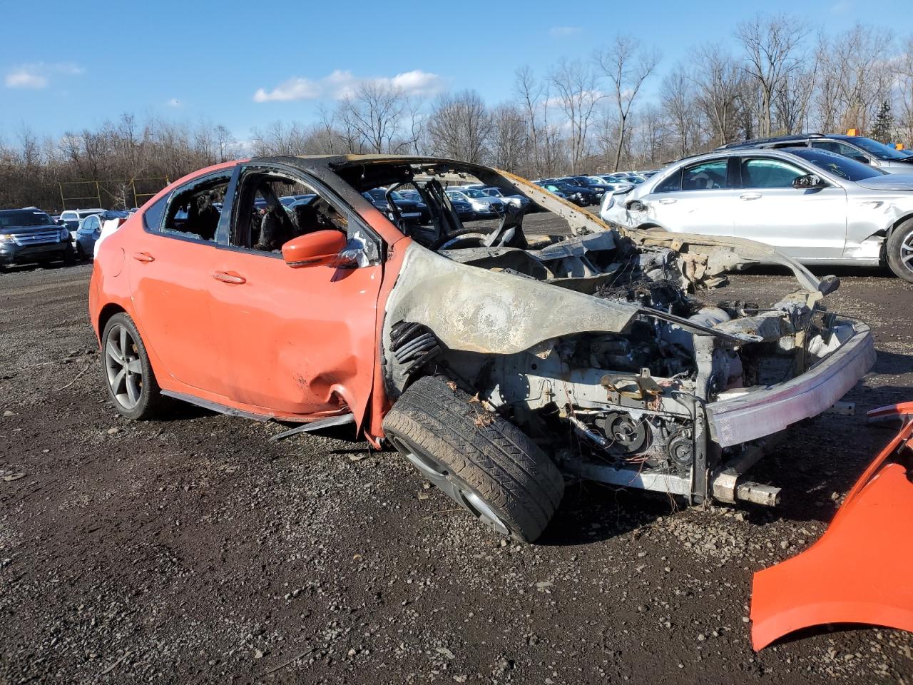 2015 Dodge Dart VIN 1C3CDFEB3FD391455 Copart auction photo, burn damage thumbnail 4