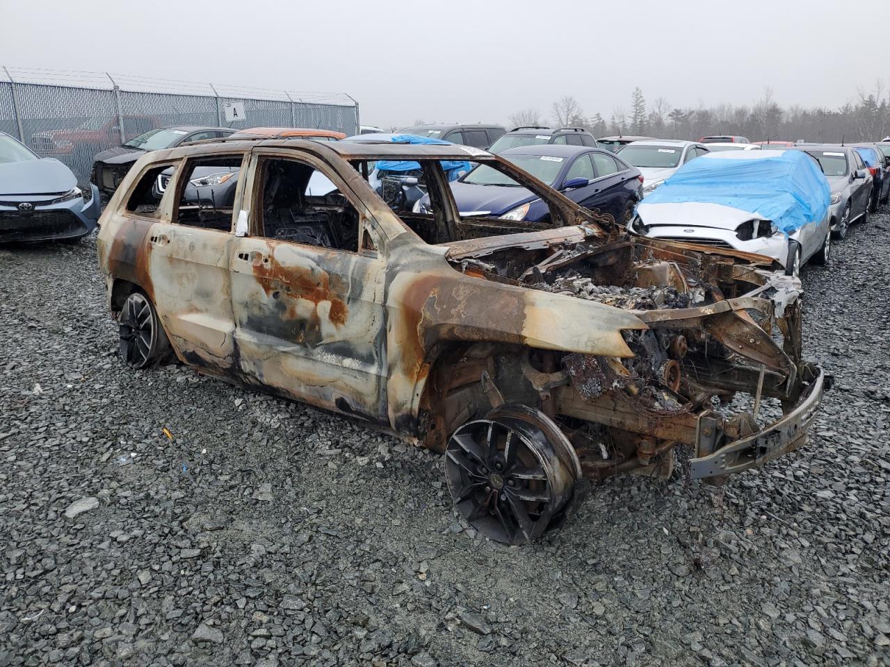 2018 Jeep Grand Cherokee VIN 1C4RJFBG7JC154948 Copart auction photo, burn damage thumbnail 4