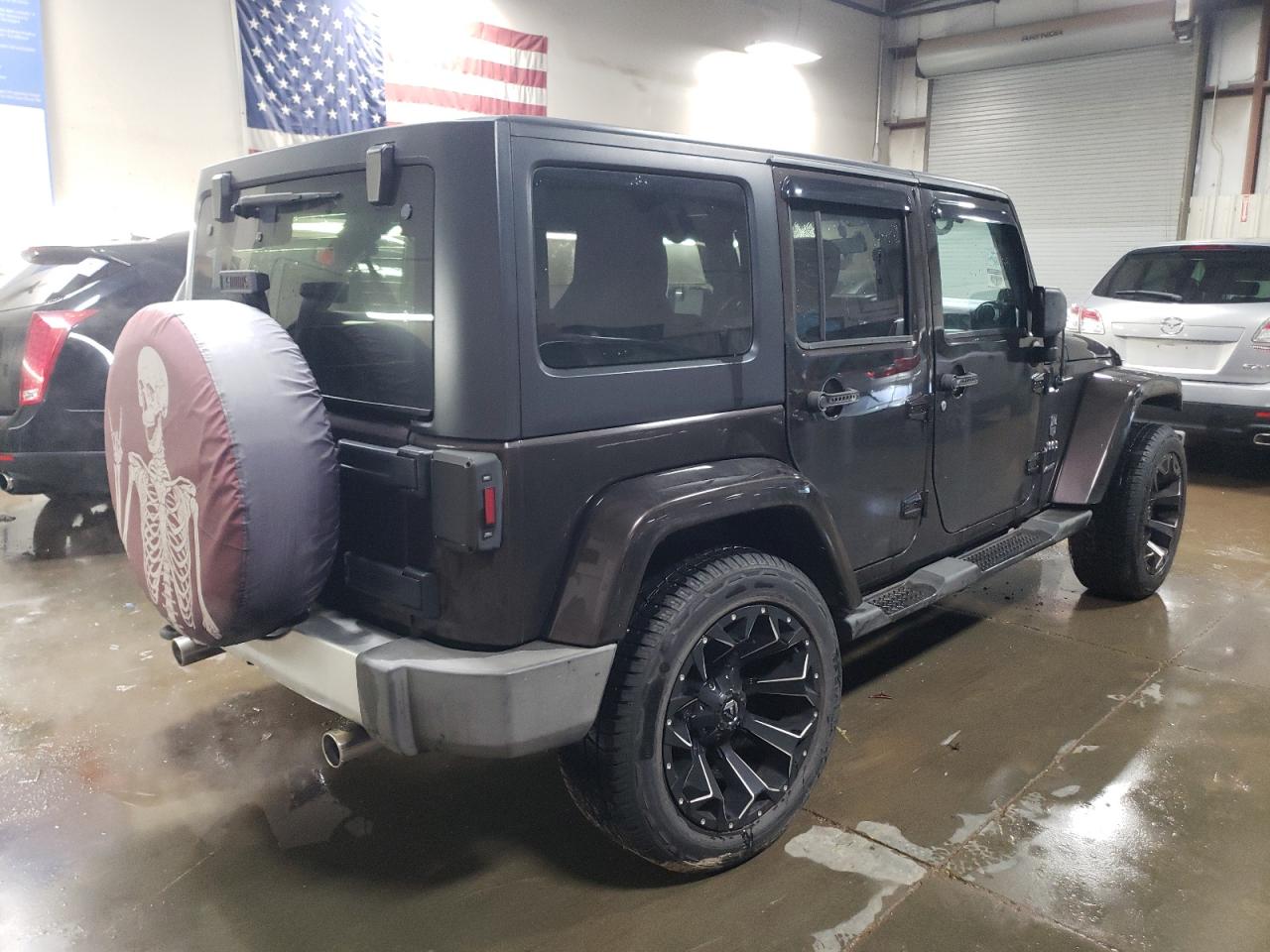 2013 Jeep Wrangler VIN 1C4BJWDG4DL689271 Copart auction photo, side / front end damage thumbnail 3