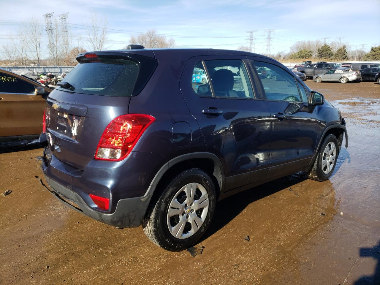 2018 Chevrolet Trax VIN 3GNCJKSB6JL172209 Copart auction photo, rear end / front end damage thumbnail 3