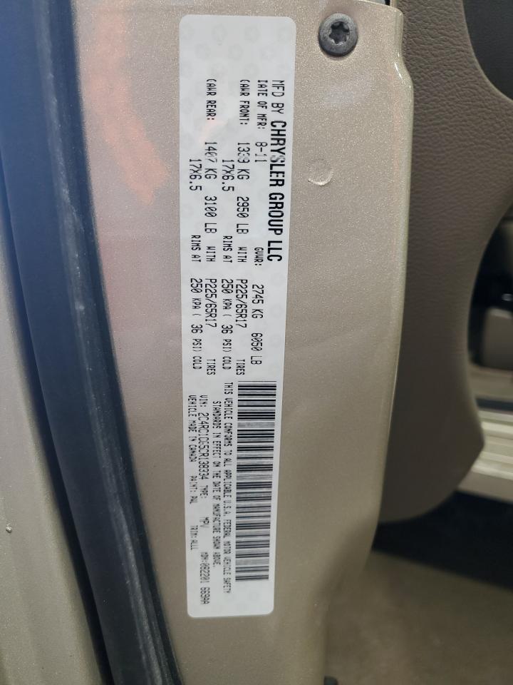 2012 Chrysler Town & Country VIN 2C4RC1CG5CR138334 Copart auction photo, front end damage thumbnail 13
