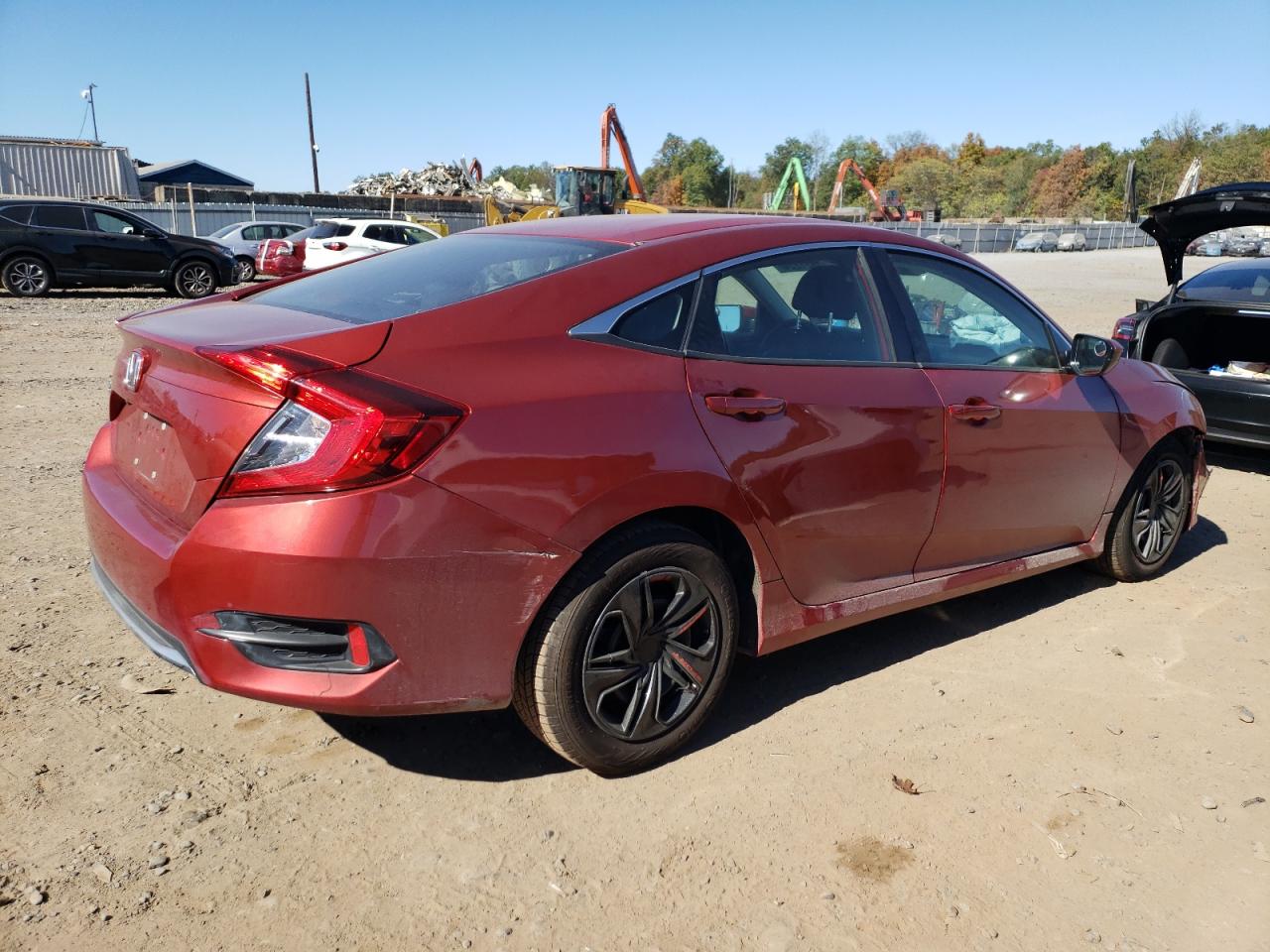 2019 Honda Civic VIN 2HGFC2F61KH536156 Copart auction photo, front end damage thumbnail 3