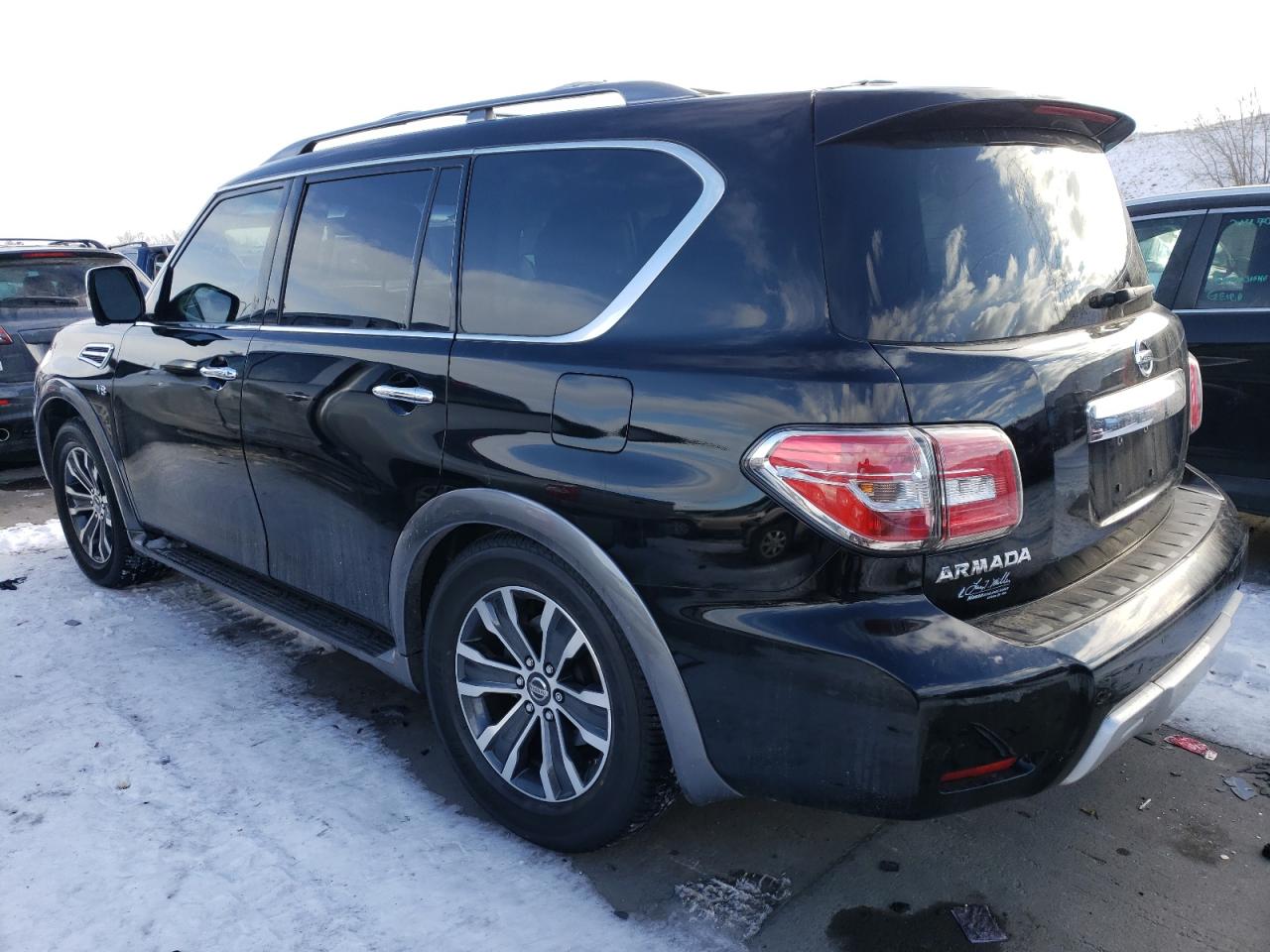 2017 Nissan Armada VIN JN8AY2NC3H9508129 Copart auction photo, side / hail damage thumbnail 2