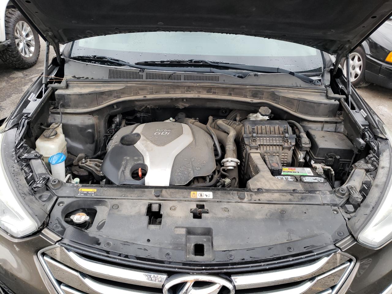 2014 Hyundai Santa Fe VIN 5XYZU3LA3EG212720 Copart auction photo, front end damage thumbnail 12