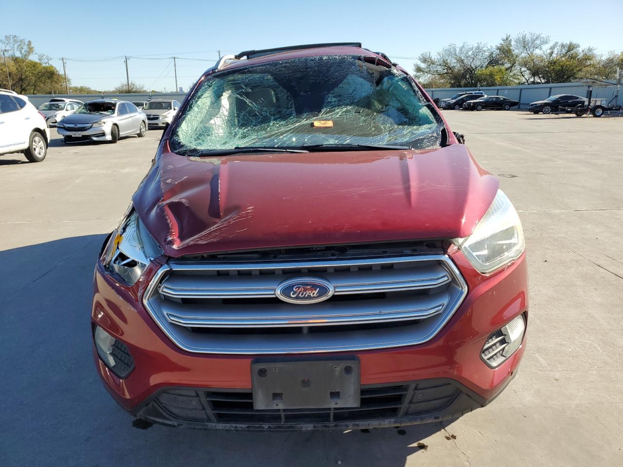 2017 Ford Escape VIN 1FMCU0J98HUA49493 Copart auction photo, rollover damage thumbnail 5