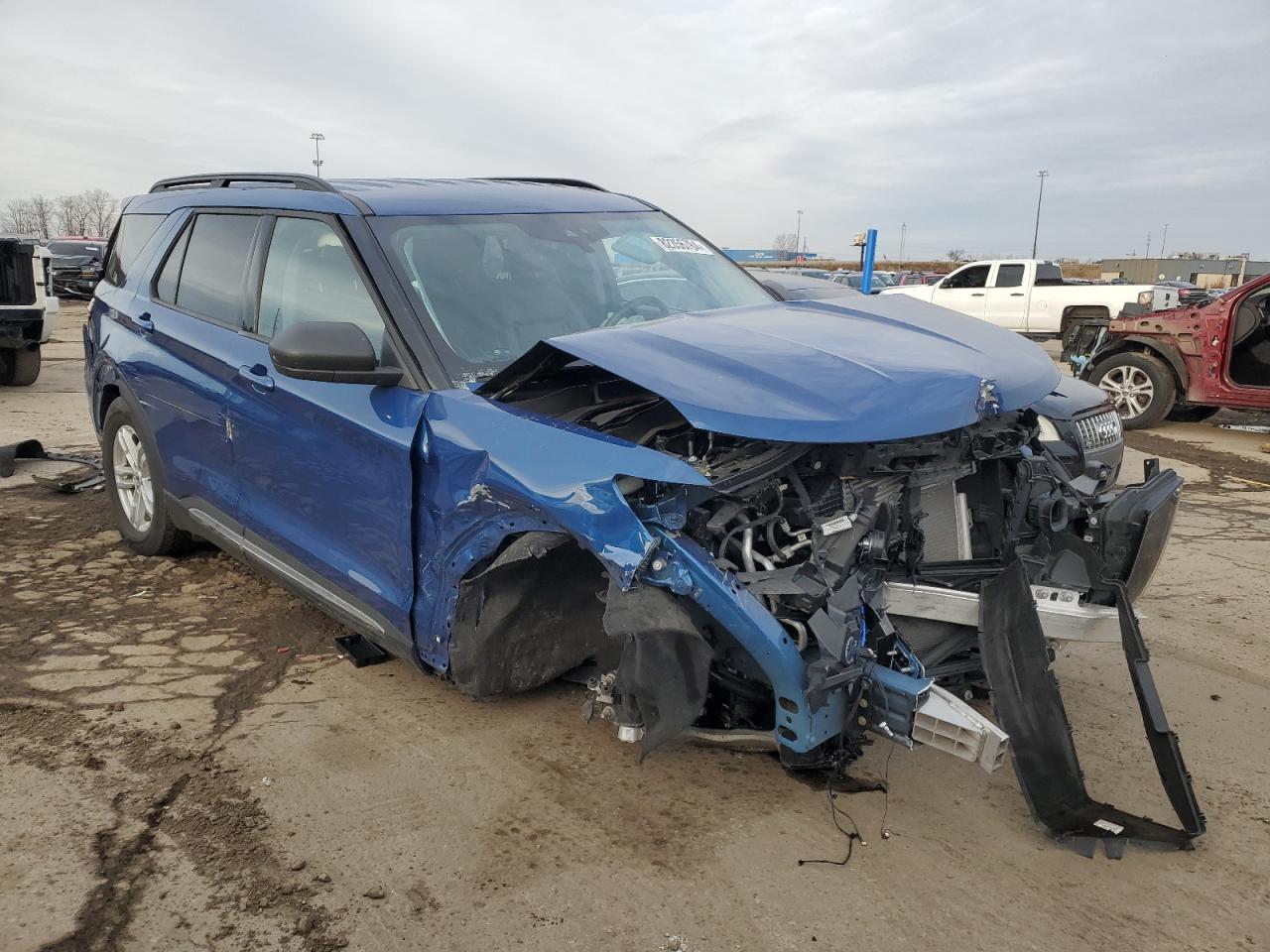 2022 Ford Explorer VIN 1FMSK8DH7NGB10247 Copart auction photo, all over / front end damage thumbnail 4