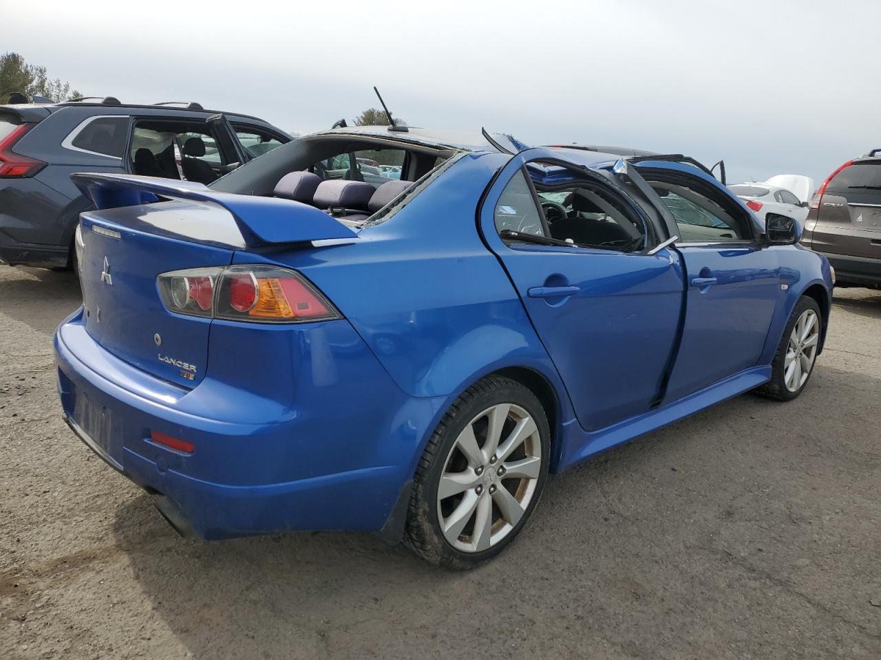 2012 Mitsubishi Lancer VIN JA32V6FV5CU030137 Copart auction photo, top/roof damage thumbnail 3