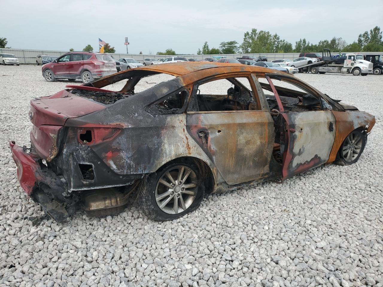 2017 Hyundai Sonata VIN 5NPE24AFXHH521669 Copart auction photo, burn damage thumbnail 3