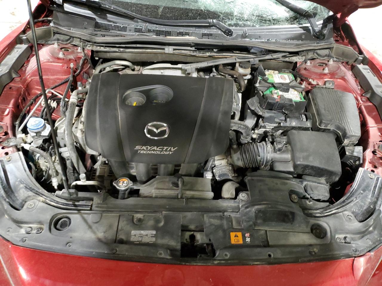 2015 Mazda 6 VIN JM1GJ1W56F1214630 Copart auction photo, front end / top/roof damage thumbnail 11