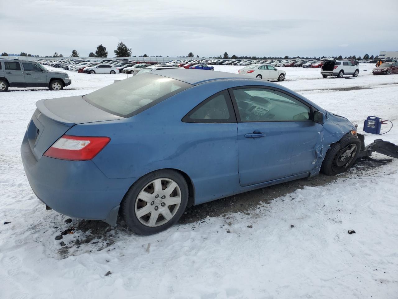 2007 Honda Civic VIN 2HGFG12617H525797 Copart auction photo, front end / side damage thumbnail 3