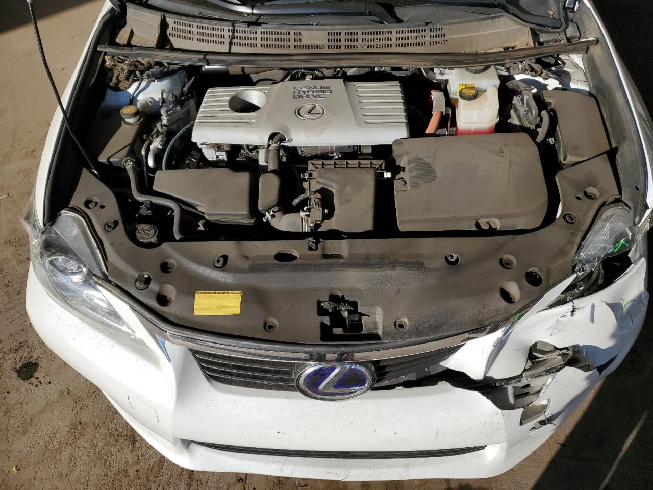 2012 Lexus CT VIN JTHKD5BH4C2115317 Copart auction photo, front end damage thumbnail 11
