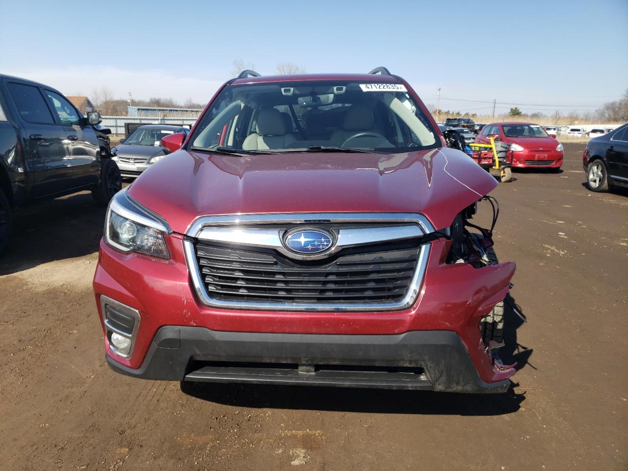 2021 Subaru Forester VIN JF2SKAUC4MH433830 Copart auction photo, front end / rear end damage thumbnail 5