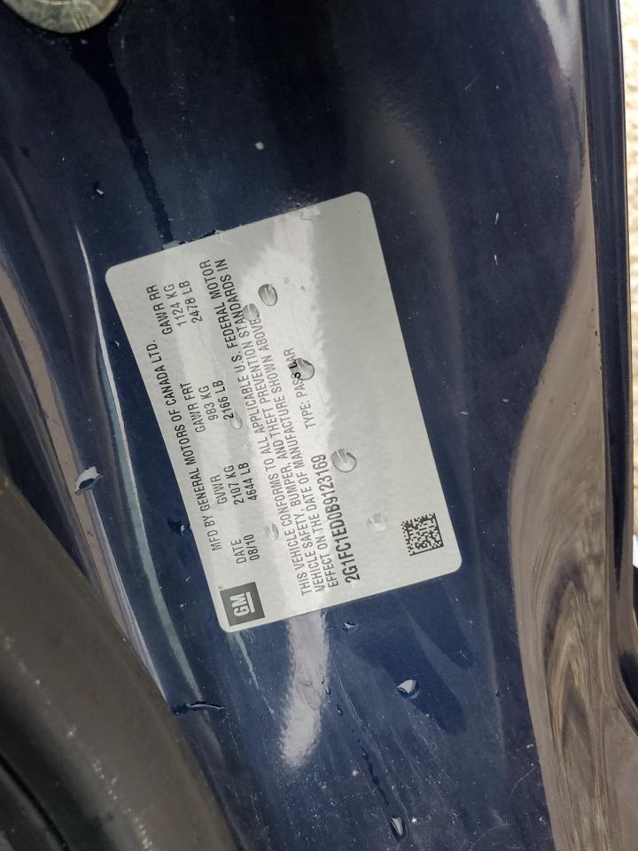2011 Chevrolet Camaro VIN 2G1FC1ED0B9123169 Copart auction photo, water/flood damage thumbnail 13
