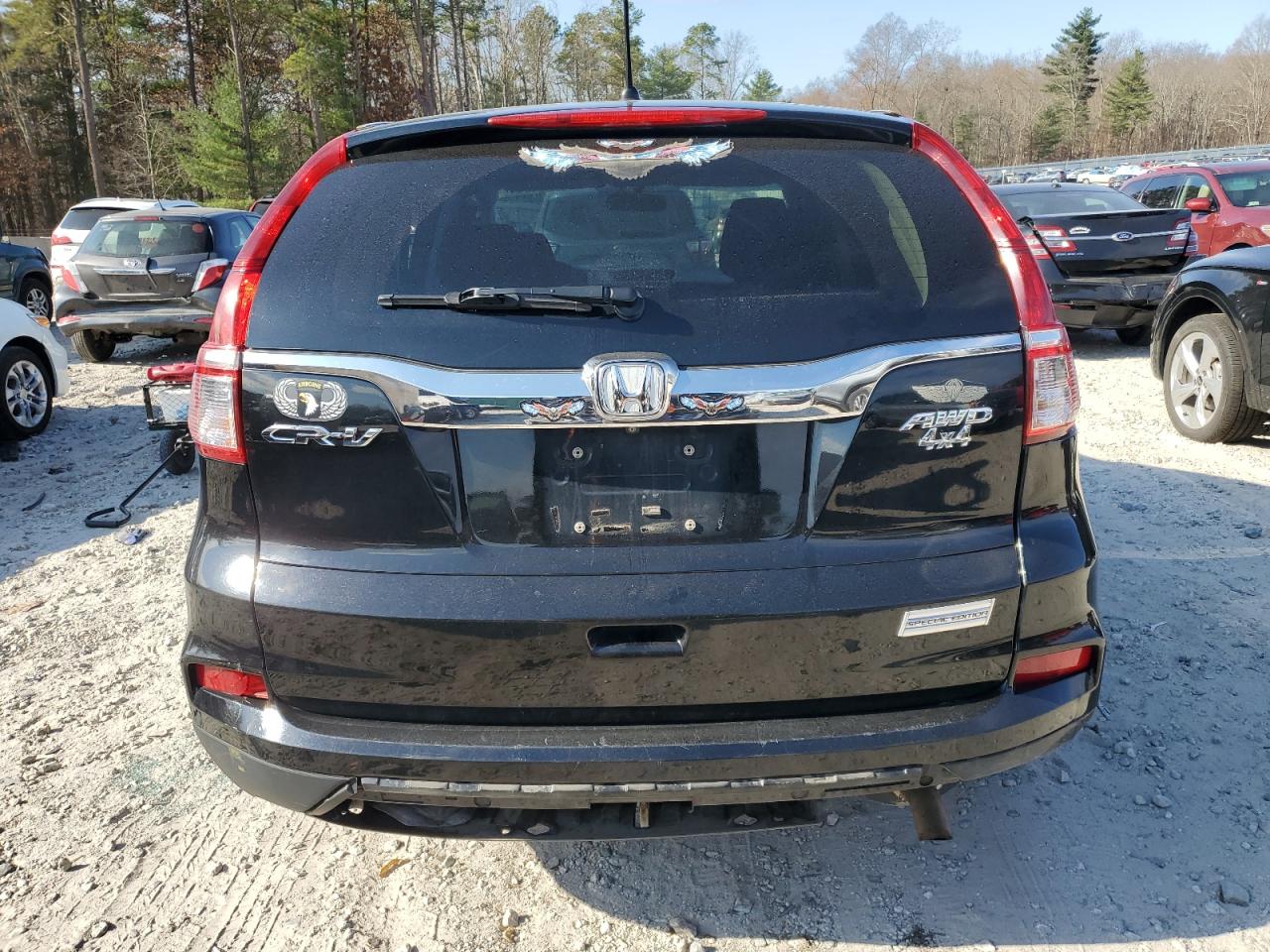 2016 Honda CR-V VIN 2HKRM4H43GH641036 Copart auction photo, side / rear end damage thumbnail 6