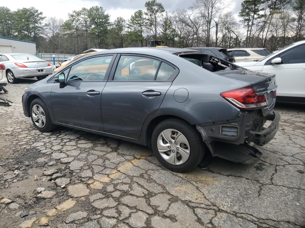 2013 Honda Civic VIN 19XFB2F50DE093506 Copart auction photo, rear end damage thumbnail 2