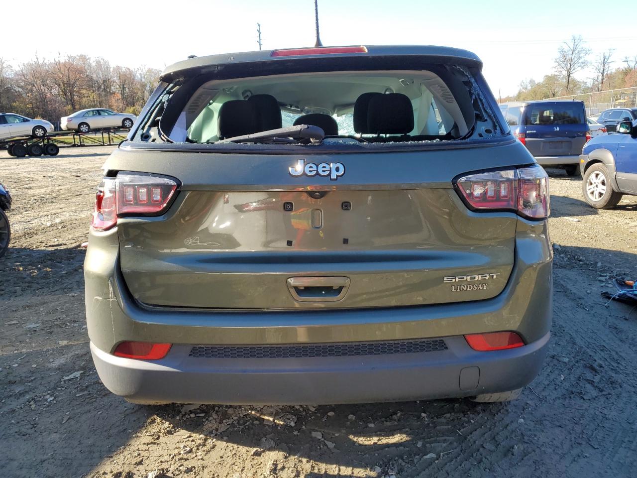 2019 Jeep Compass VIN 3C4NJCAB2KT782876 Copart auction photo, top/roof / side damage thumbnail 6