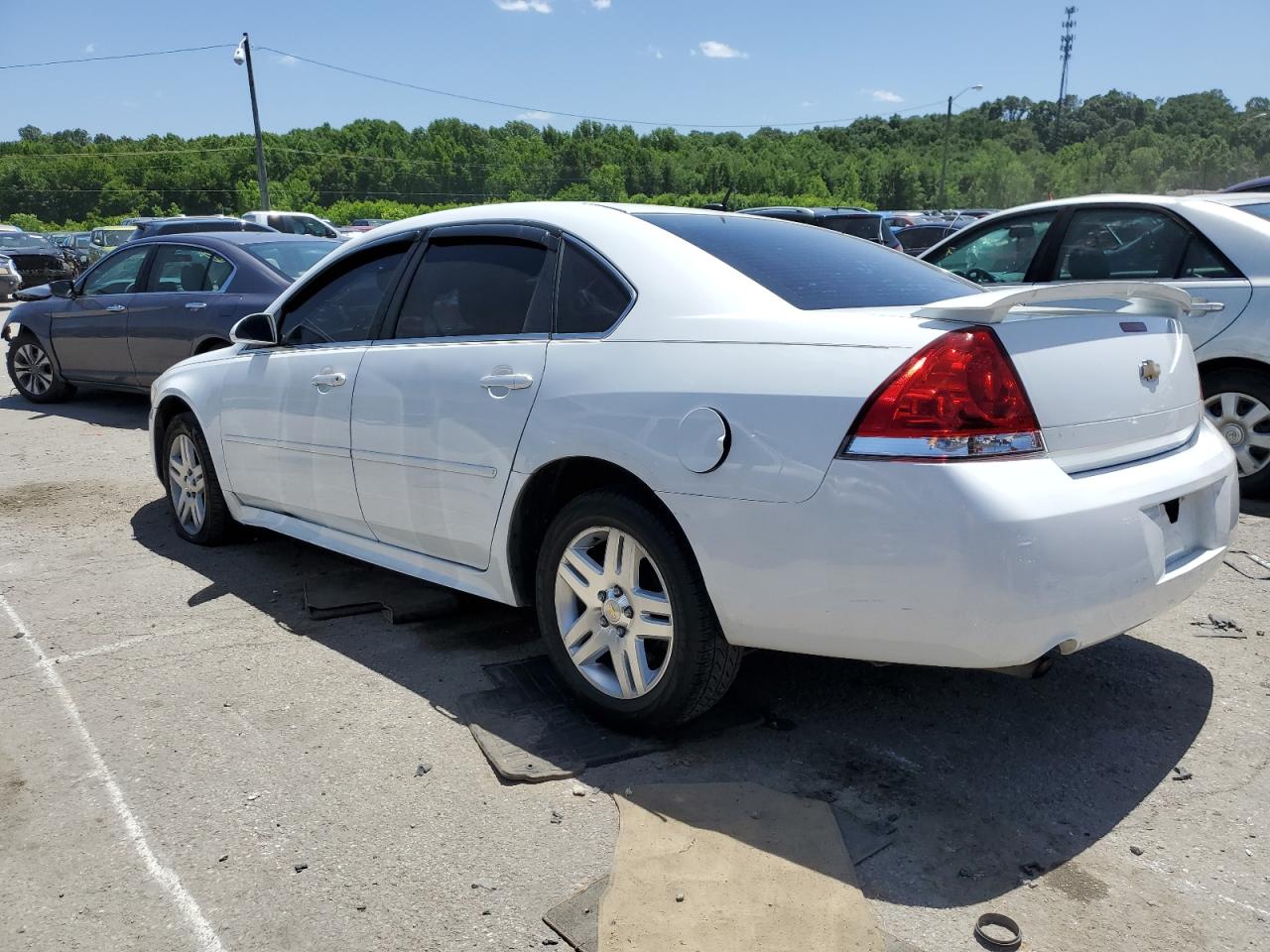 2012 Chevrolet Impala VIN 2G1WB5E36C1121718 Copart auction photo, front end / undercarriage damage thumbnail 2