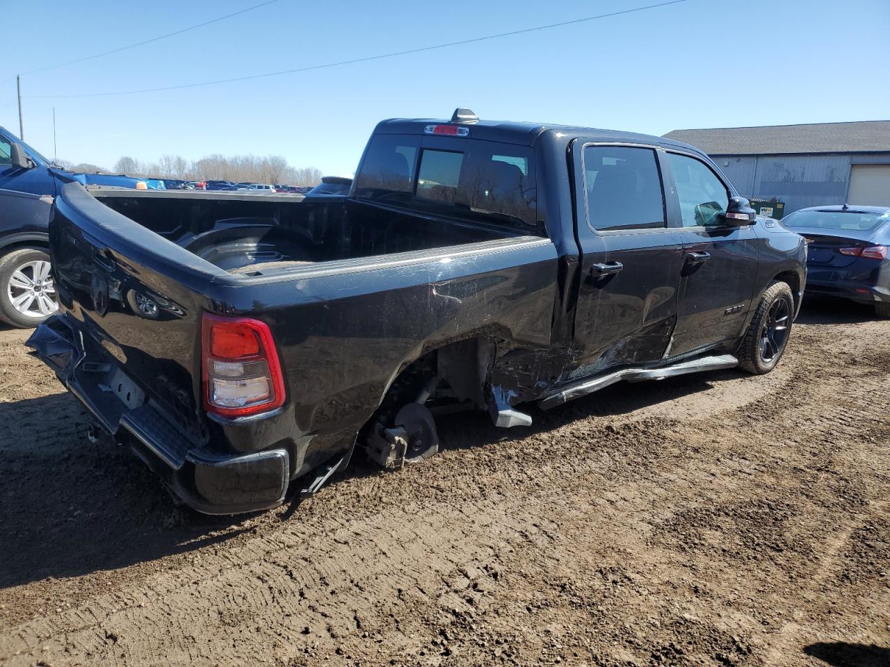 2020 RAM 1500 VIN 1C6SRFFT3LN328739 Copart auction photo, side / rear end damage thumbnail 3