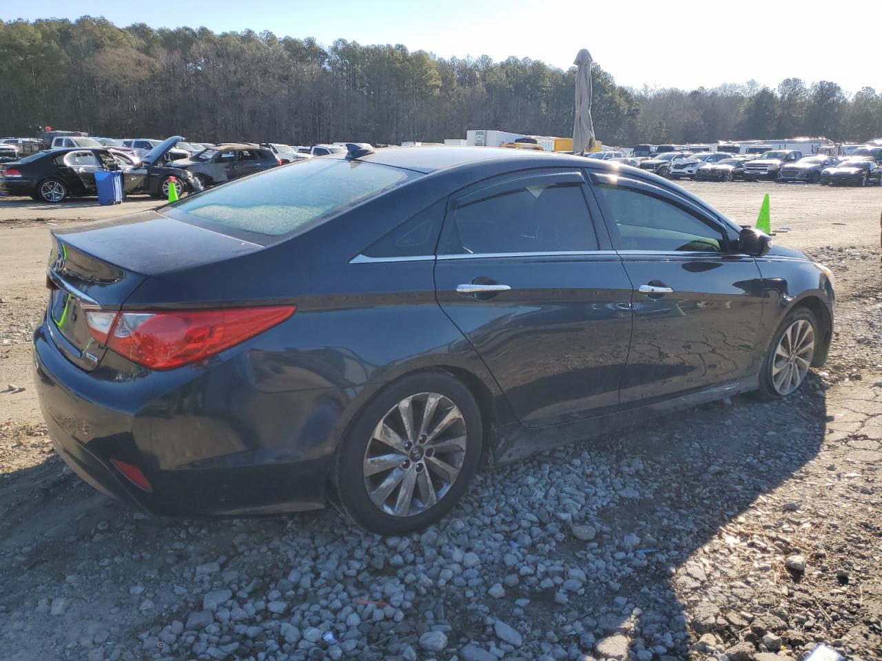 2014 Hyundai Sonata VIN 5NPEC4AC4EH917675 Copart auction photo, front end / side damage thumbnail 3