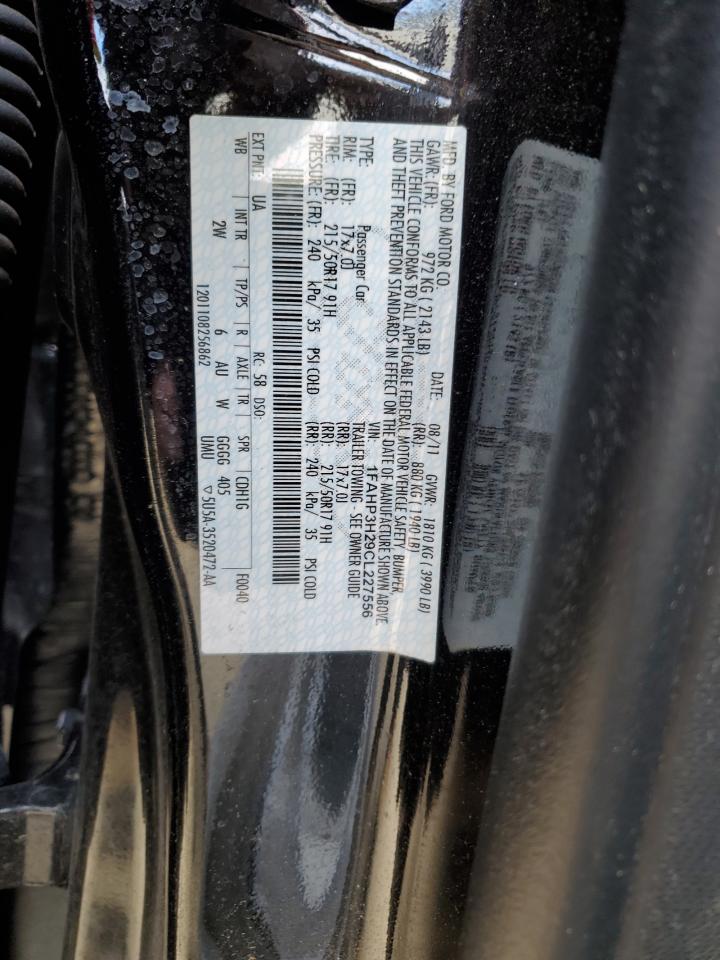 2012 Ford Focus VIN 1FAHP3H29CL227556 Copart auction photo, undercarriage damage thumbnail 12