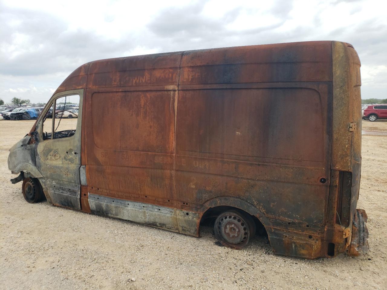 2017 Mercedes-Benz Sprinter VIN WD3PE7CD6HP551523 Copart auction photo, burn damage thumbnail 2