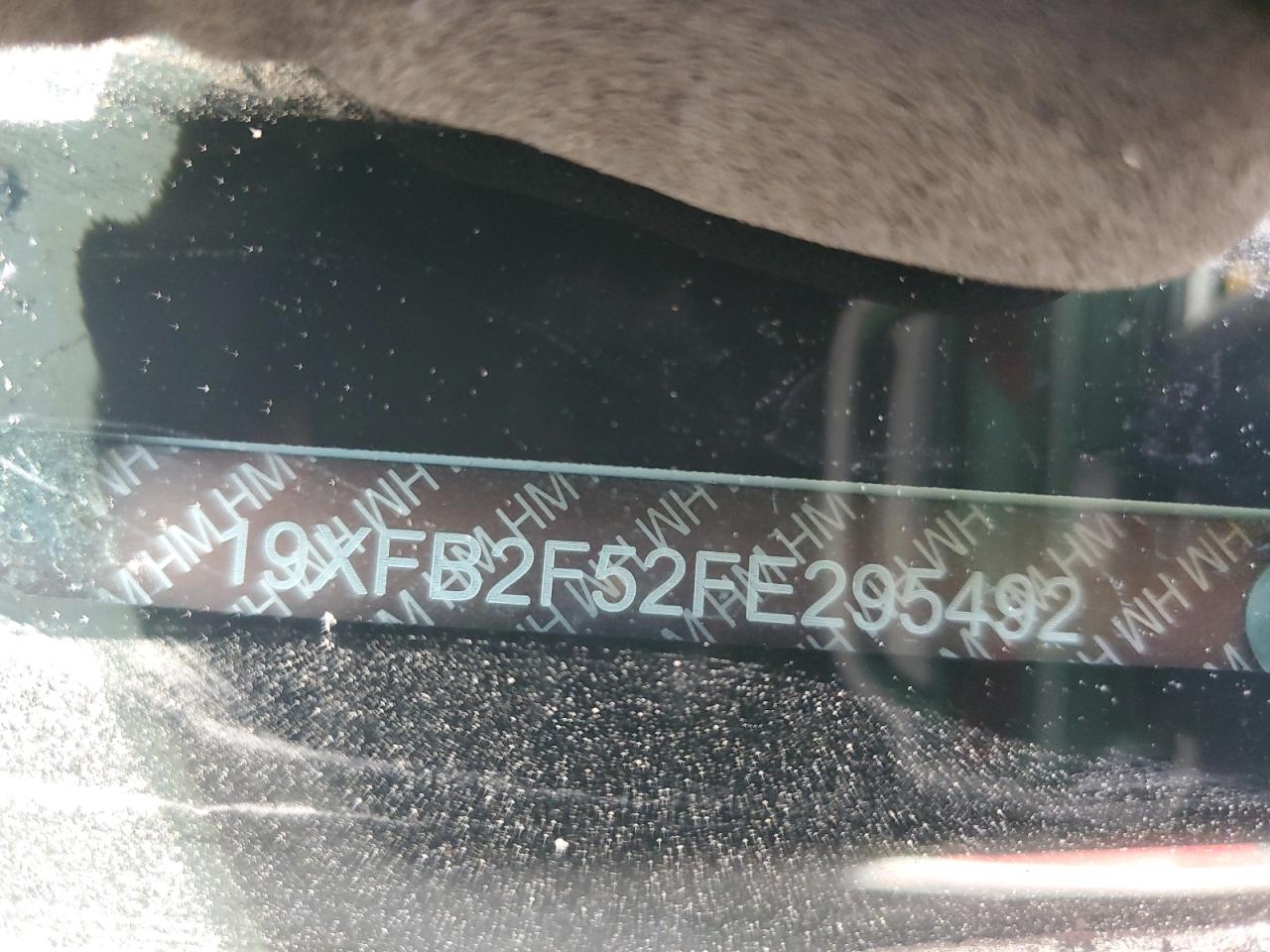 2015 Honda Civic VIN 19XFB2F52FE295492 Copart auction photo, front end damage thumbnail 12