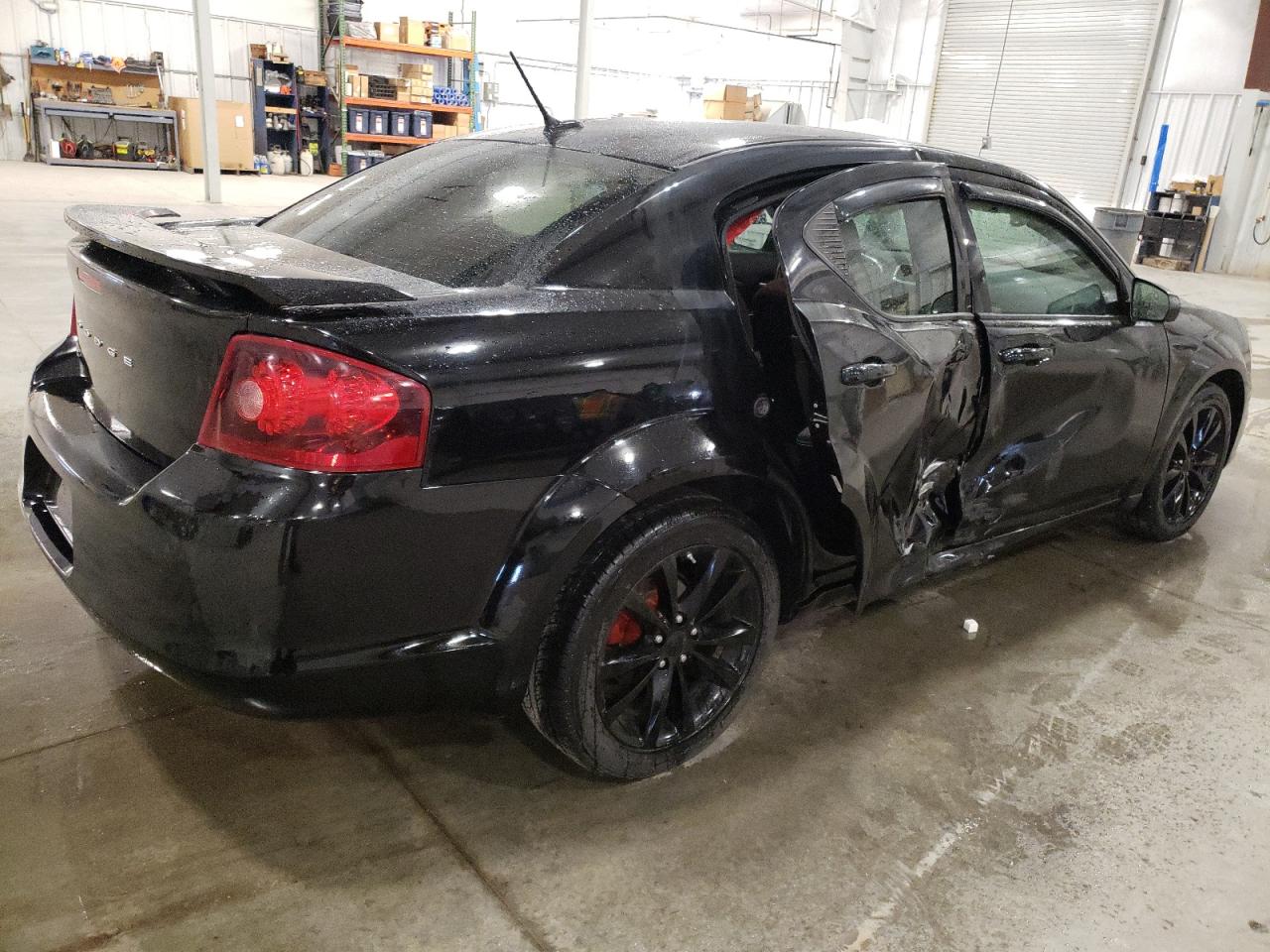 2014 Dodge Avenger VIN 1C3CDZAB6EN149307 Copart auction photo, side / front end damage thumbnail 3