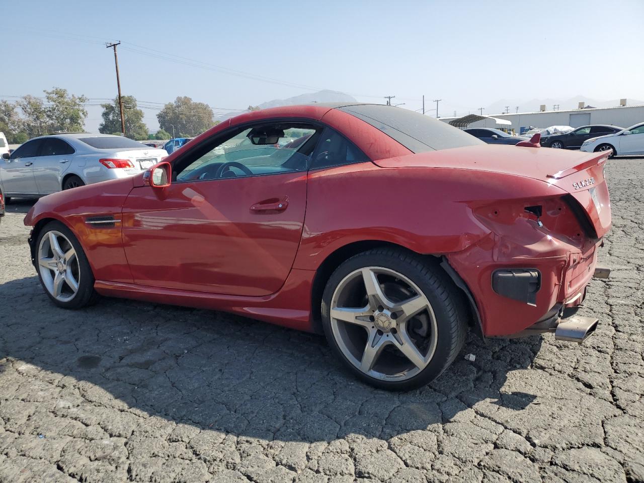 2014 Mercedes-Benz SLK-klasse VIN WDDPK4HA2EF088590 Copart auction photo, front end / rear end damage thumbnail 2