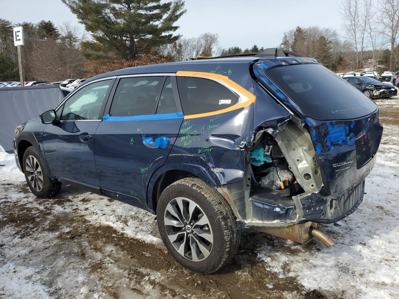 2025 Subaru Outback VIN 4S4BTANC2S3145420 Copart auction photo, rear end / side damage thumbnail 2