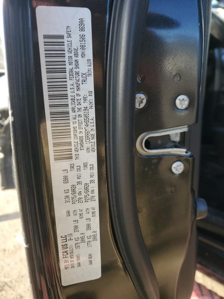 2017 RAM 1500 VIN 1C6RR6MT4HS505194 Copart auction photo, front end / mechanical damage thumbnail 12