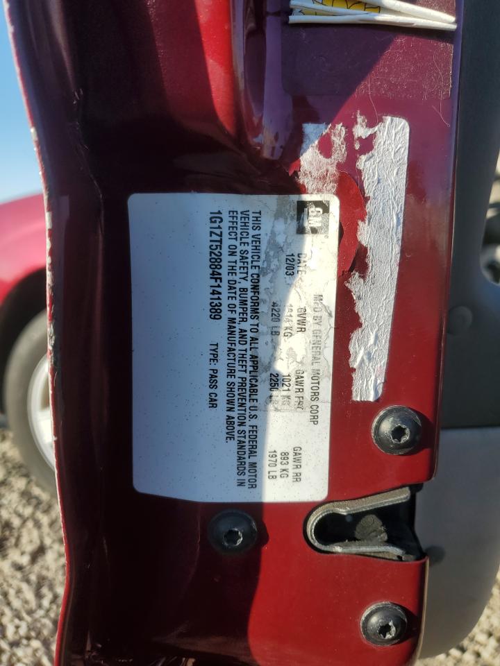 2004 Chevrolet Malibu VIN 1G1ZT52884F141389 Copart auction photo, side / minor dent/scratches damage thumbnail 12