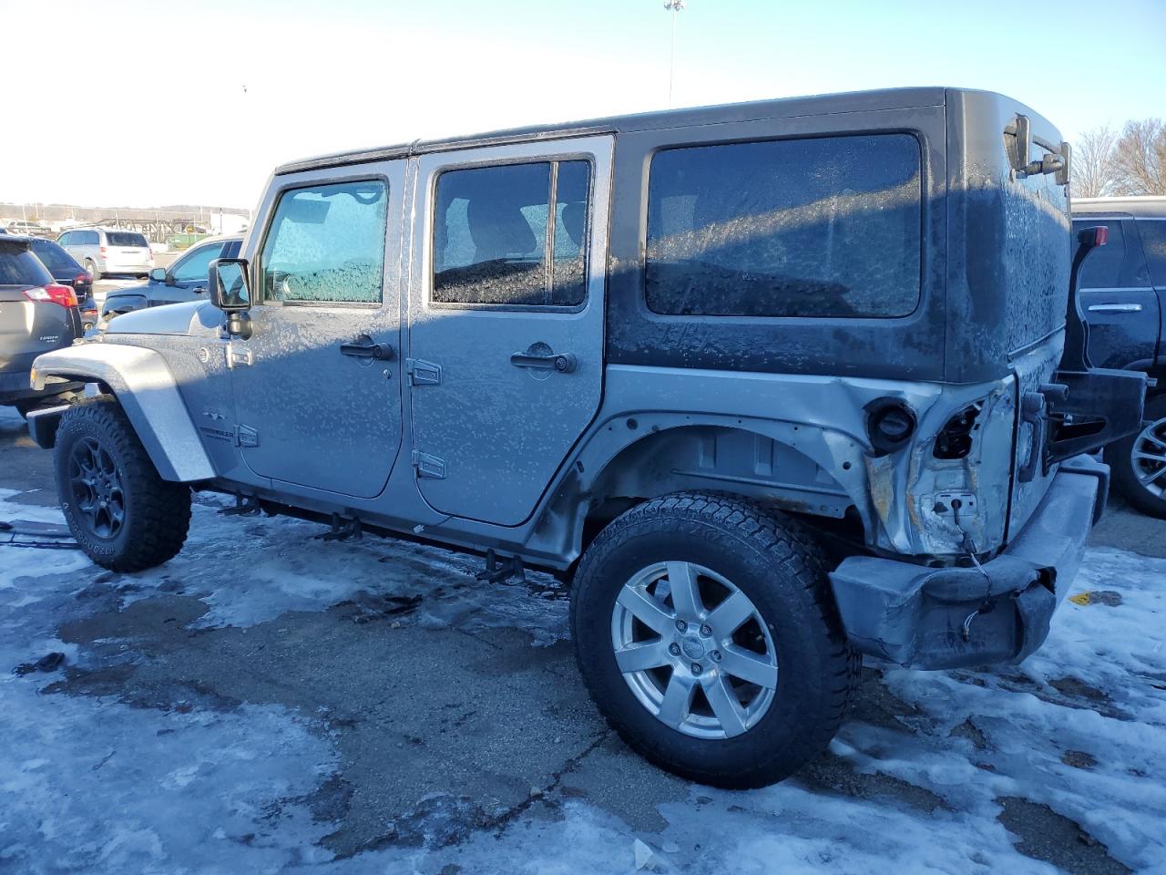 2017 Jeep Wrangler VIN 1C4BJWEG7HL613936 Copart auction photo, rear end damage thumbnail 2