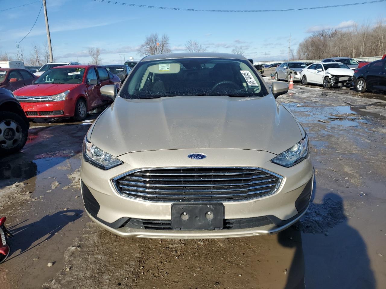 2019 Ford Fusion VIN 3FA6P0HD4KR281631 Copart auction photo, rear end damage thumbnail 5
