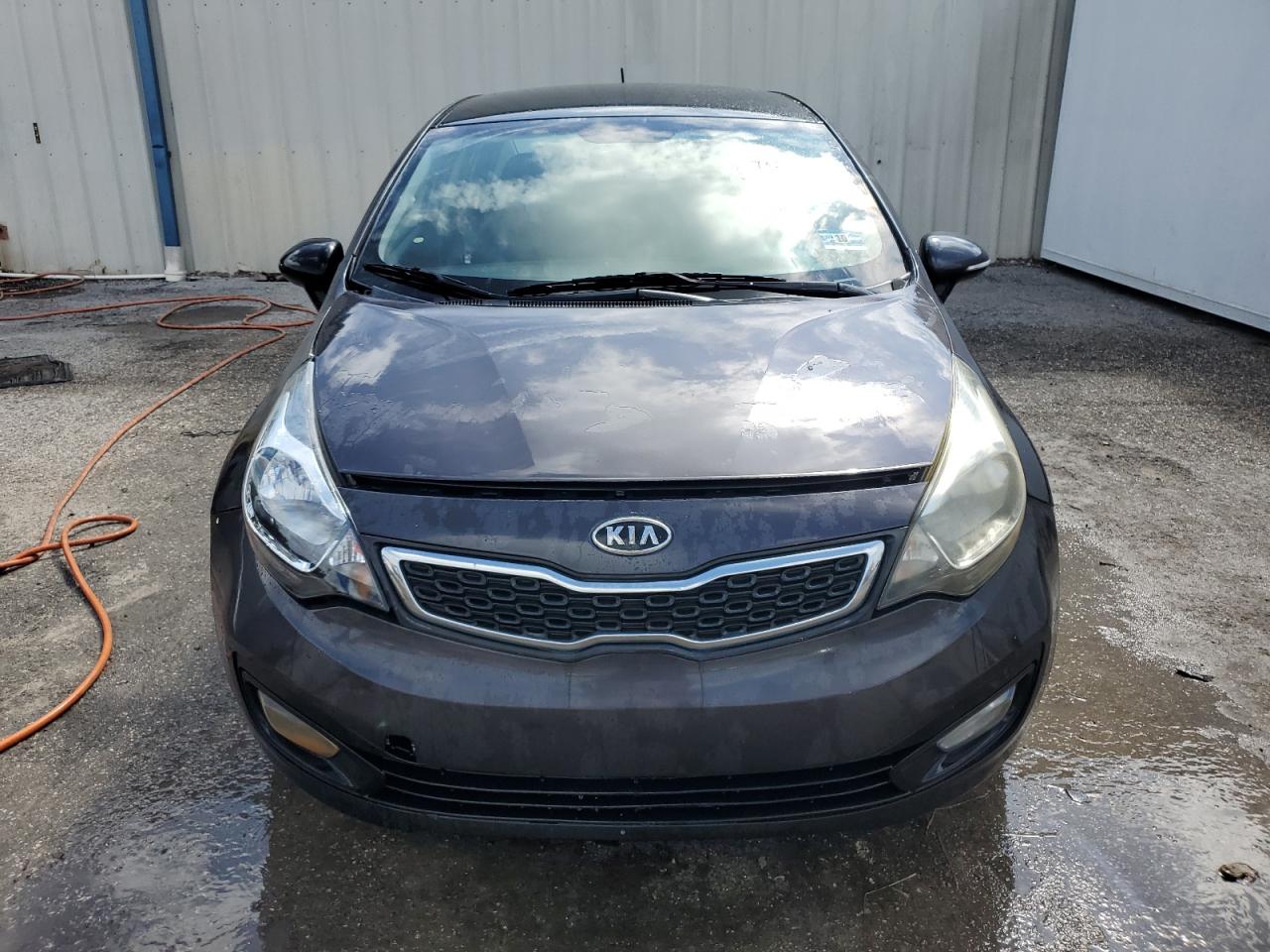 2012 KIA Rio VIN KNADN4A33C6069282 Copart auction photo, side / front end damage thumbnail 5