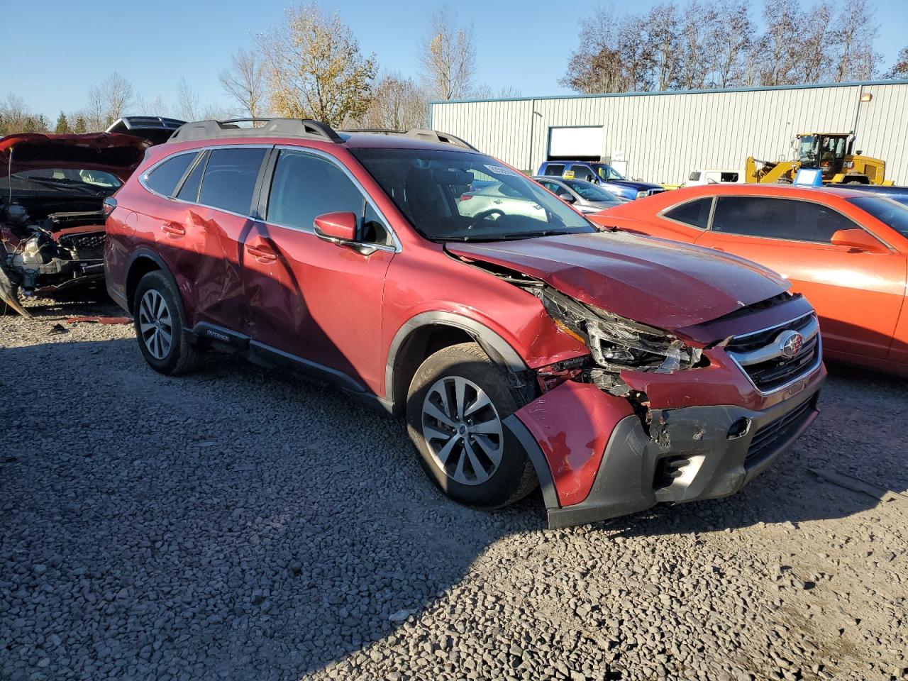 2020 Subaru Outback VIN 4S4BTACC8L3192178 Copart auction photo, front end / side damage thumbnail 4