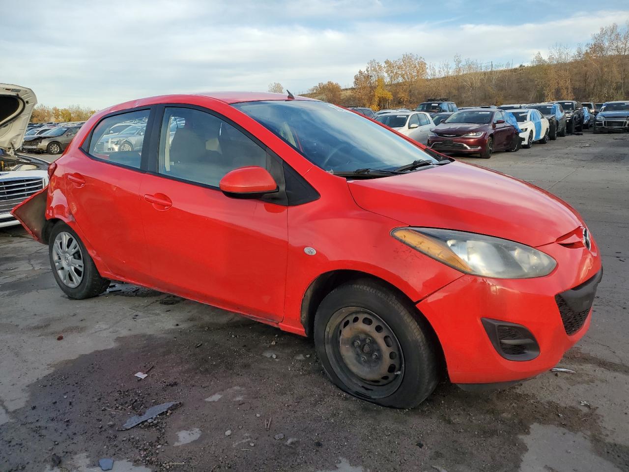 2012 Mazda 2 VIN JM1DE1KY6C0144118 Copart auction photo, rear end / side damage thumbnail 4