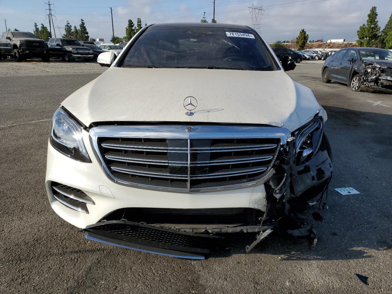 2020 Mercedes-Benz S-klasse VIN W1KUG8DB5LA554971 Copart auction photo, front end damage thumbnail 5