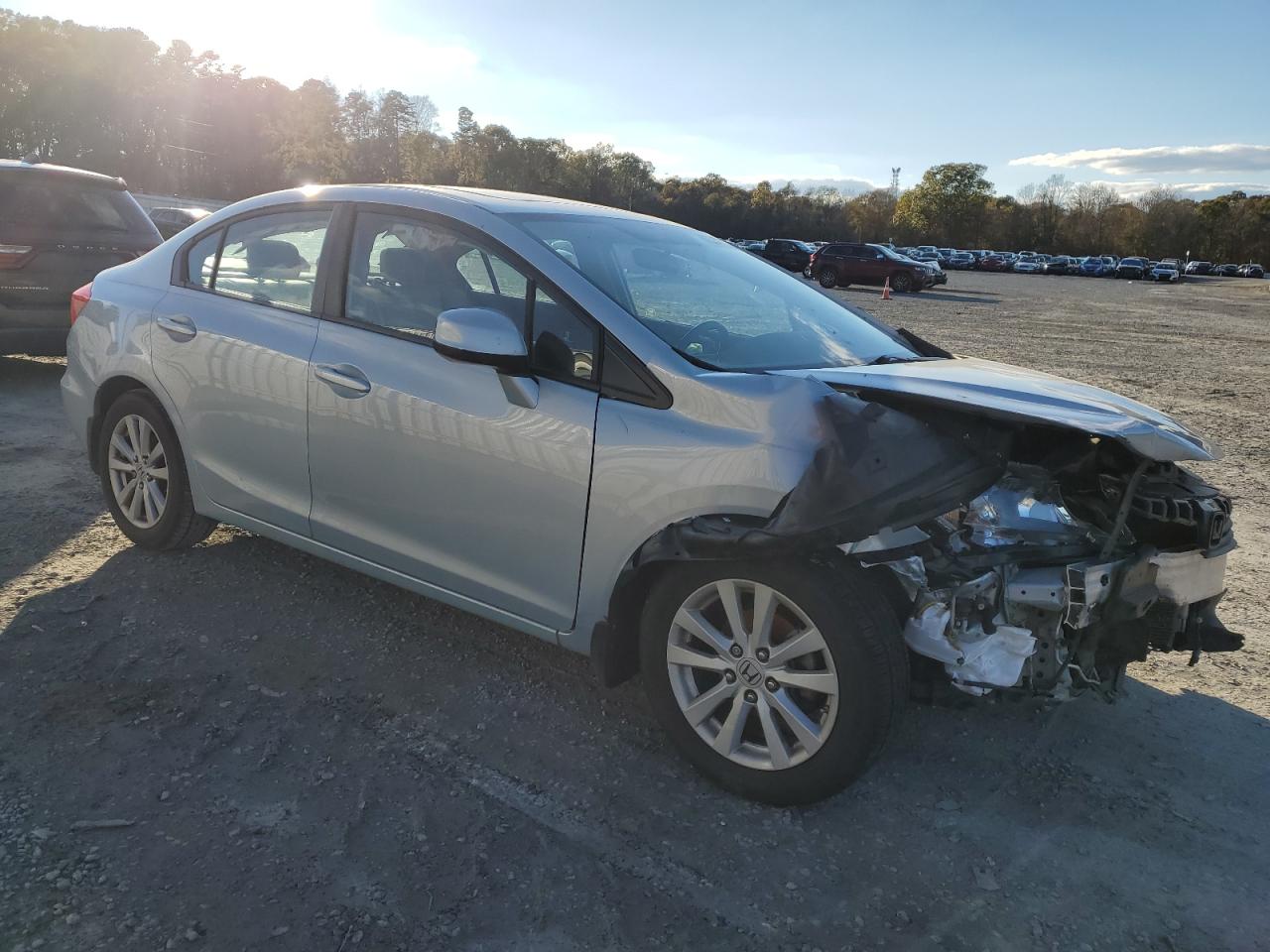 2012 Honda Civic VIN 19XFB2F93CE050067 Copart auction photo, front end damage thumbnail 4