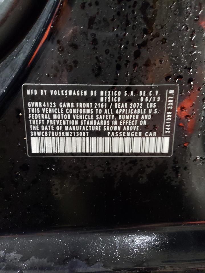 2019 Volkswagen Jetta VIN 3VWCB7BU9KM213087 Copart auction photo, front end / side damage thumbnail 13